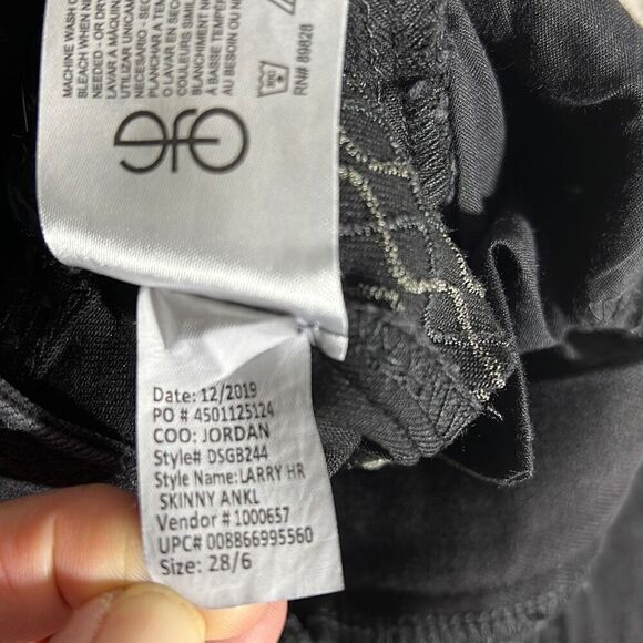 Skinnygirl Women's Larry High Rise Skinny Geometric Print Black Jeans Size 28/6 - Picture 10 of 11